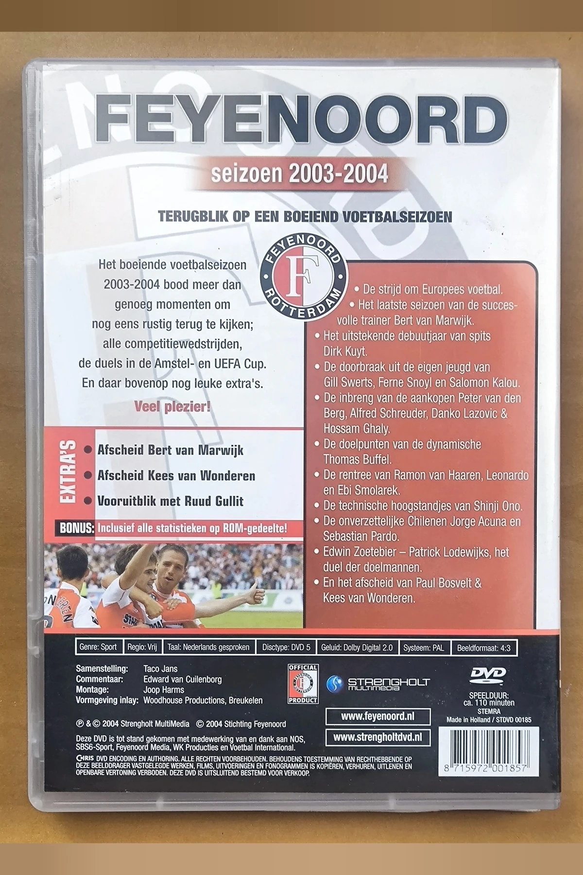 Feyenoord Rotterdam seizoen 2003 2004 - Achterkant