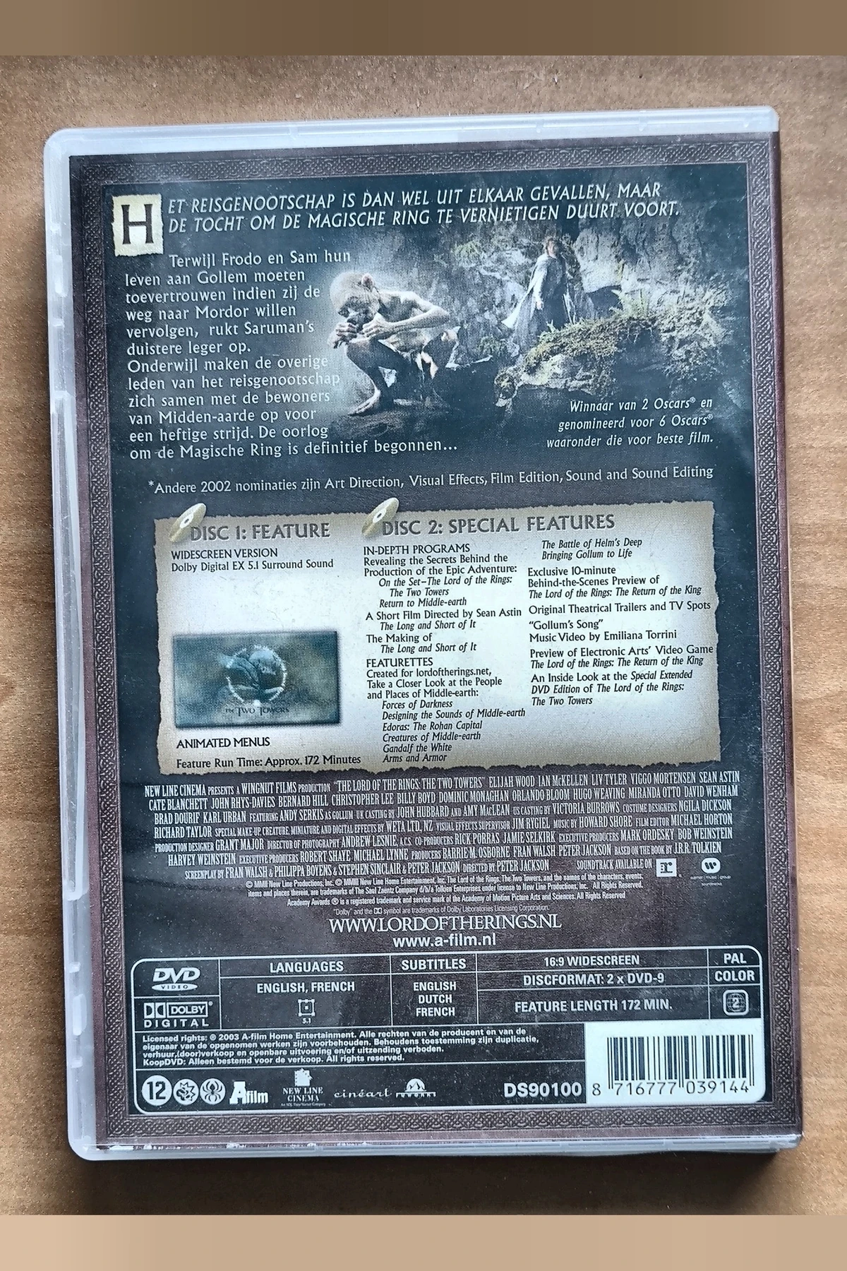 The Lord of the Rings: The Two Towers - Achterkant