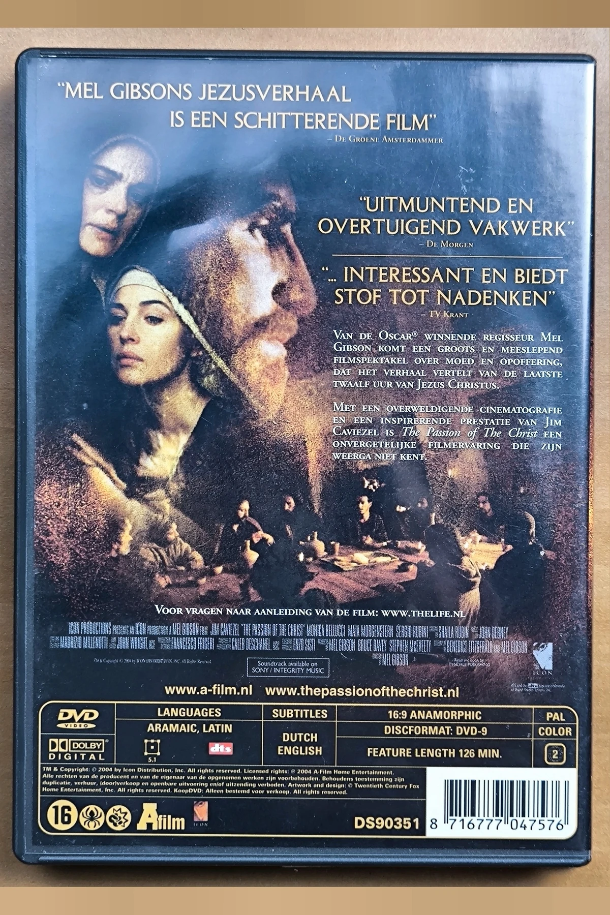 The Passion of the Christ - Achterkant