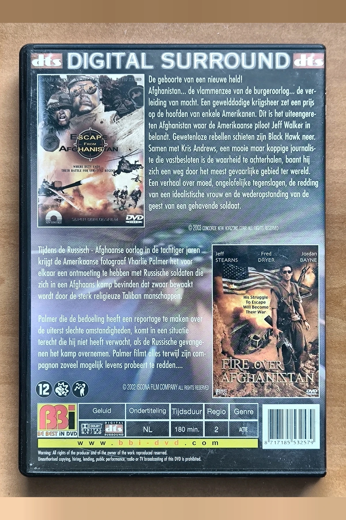 Escape from Afghanistan / Fire Over Afghanistan - Achterkant