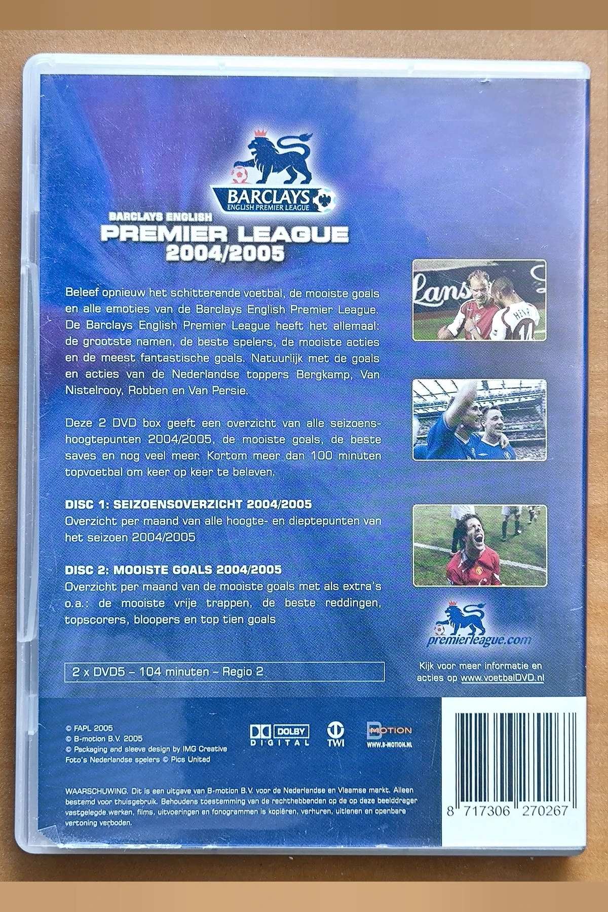 Premier League 2004 2005 - Achterkant