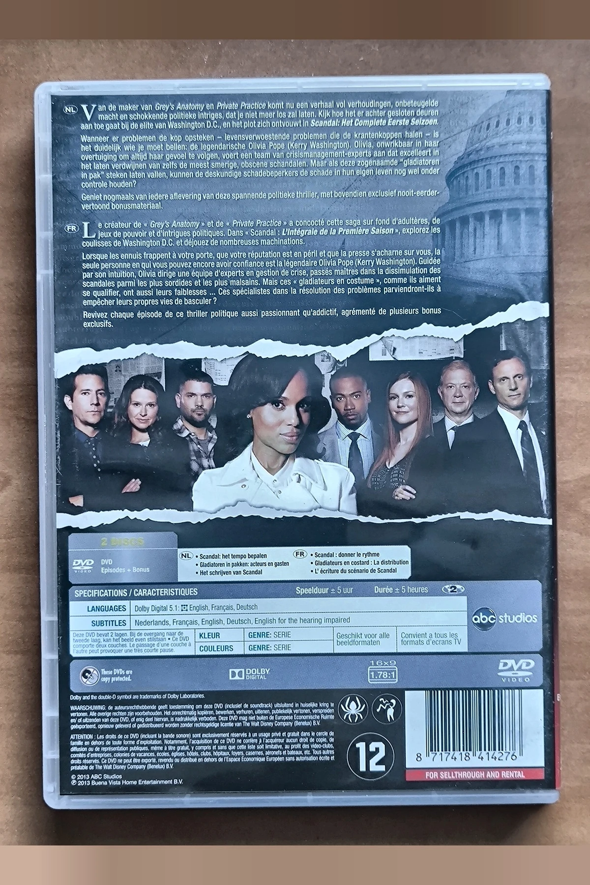 Scandal (2012): Season 1 - Achterkant