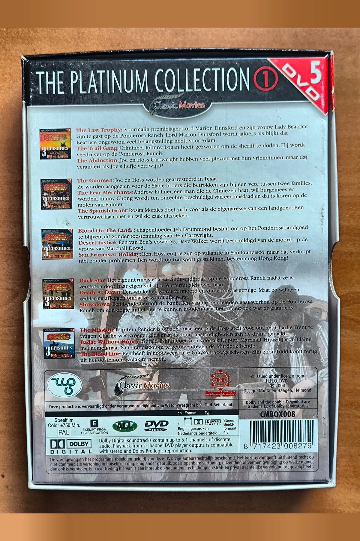 Bonanza: The Platinum Collection 1 - Achterkant