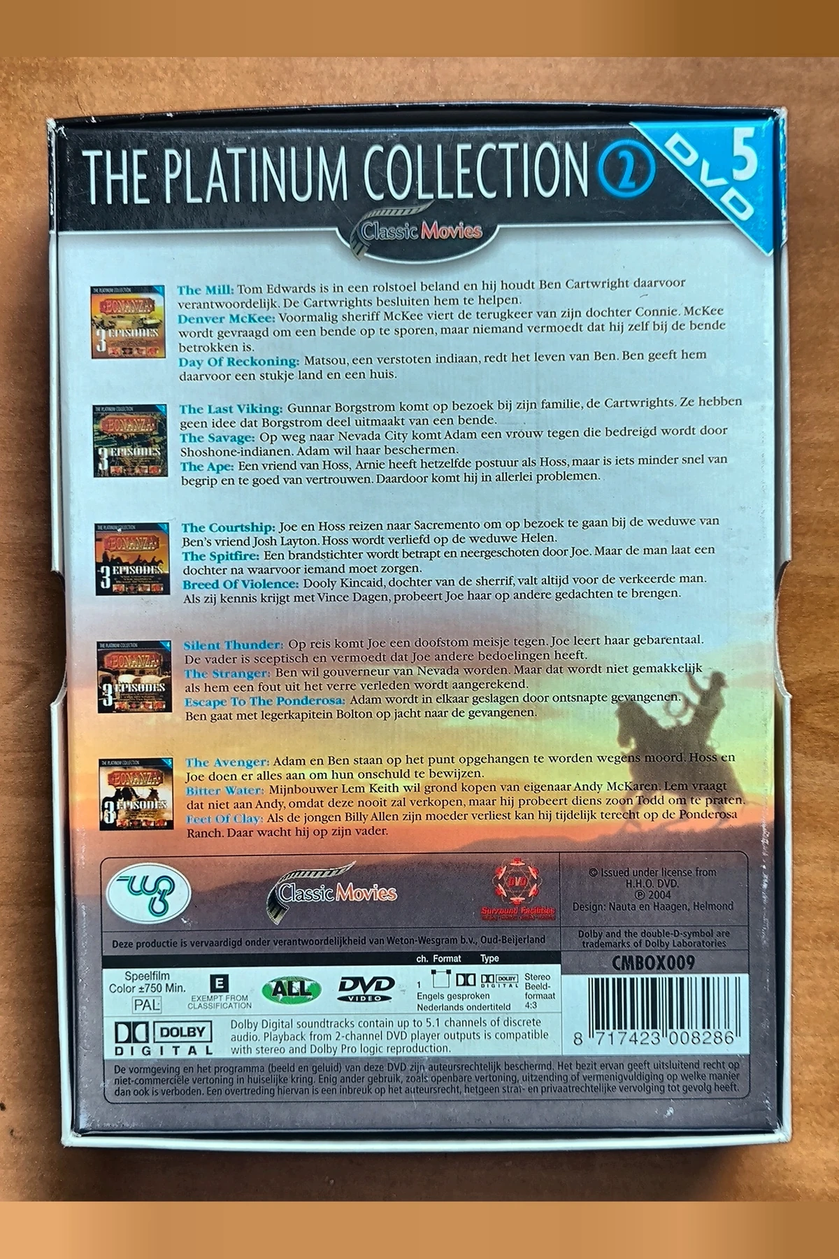 Bonanza: The Platinum Collection 2 - Achterkant