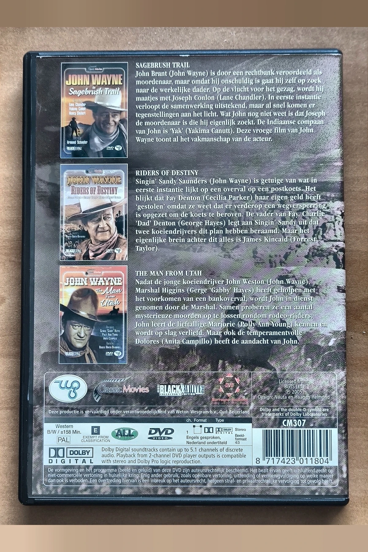 John Wayne Collection 3pack Vol. 2: Sagebrush Trail / Riders Of Destiny / The Man From Utah - Achterkant