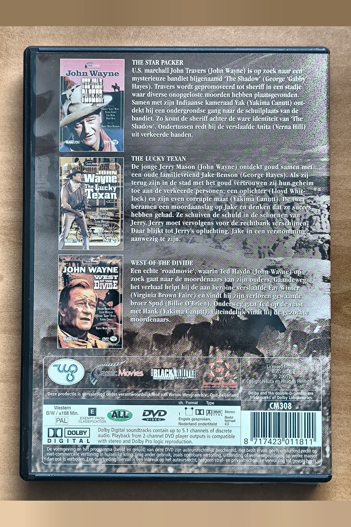 John Wayne Collection 3 The Star Packer / The Lucky Texan / West of the Divide - Achterkant