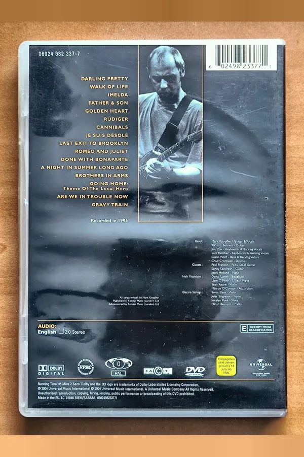 Mark Knopfler: One Night In London – achterkant