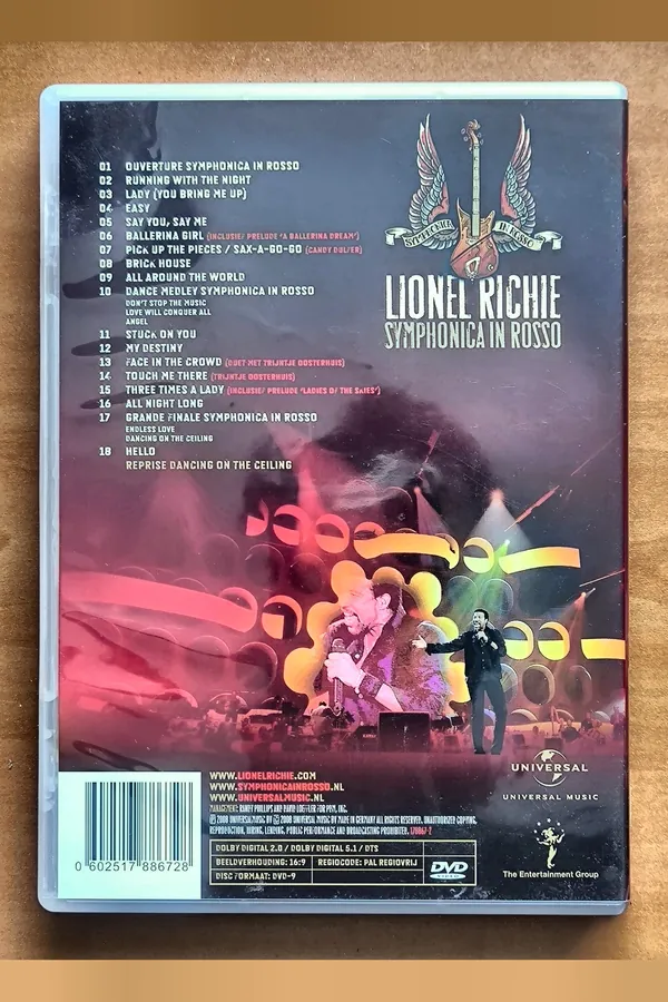Lionel Richie: Symphonica in Rosso – achterkant