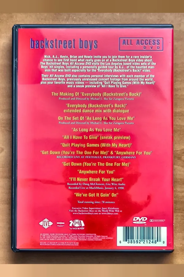 Backstreet Boys: All Access Video – achterkant