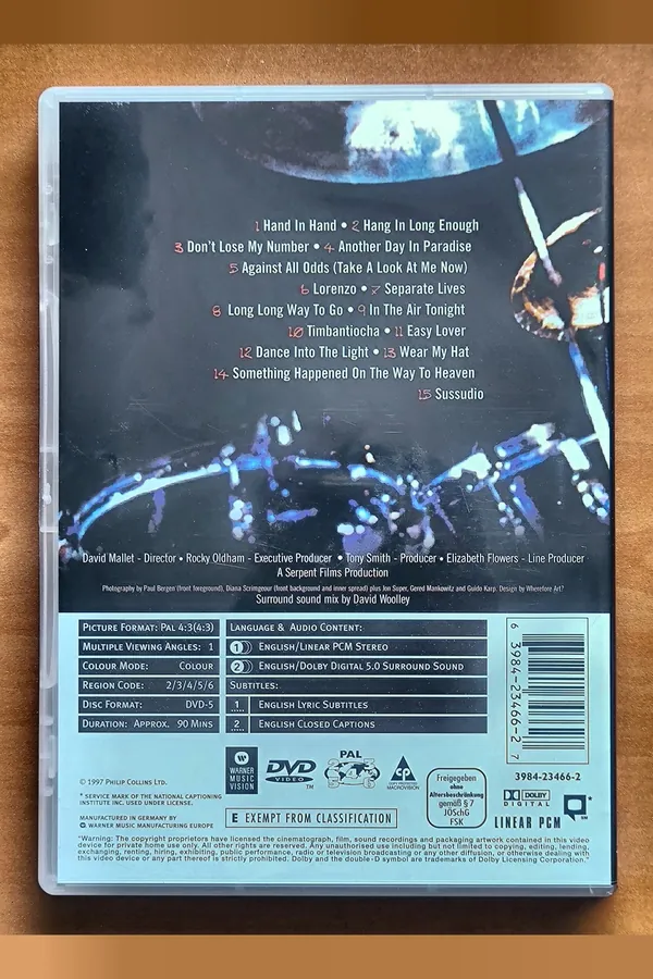 Phil Collins: Live and Loose in Paris – achterkant