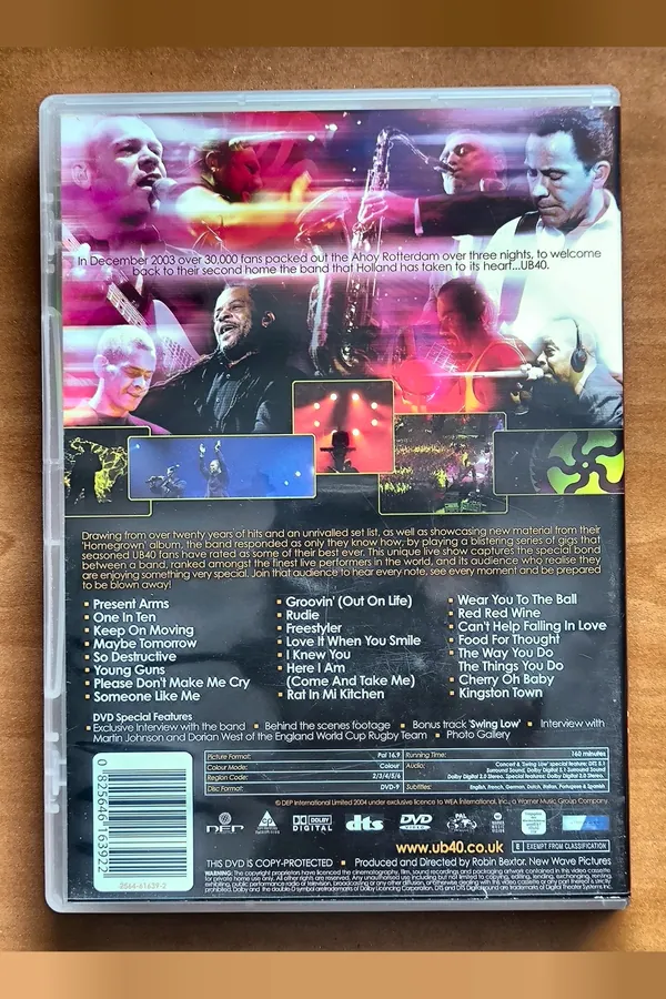 UB40: Homegrown in Holland – achterkant
