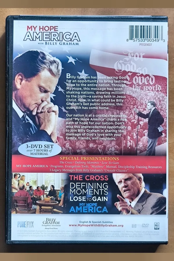 My Hope America with Billy Graham – achterkant