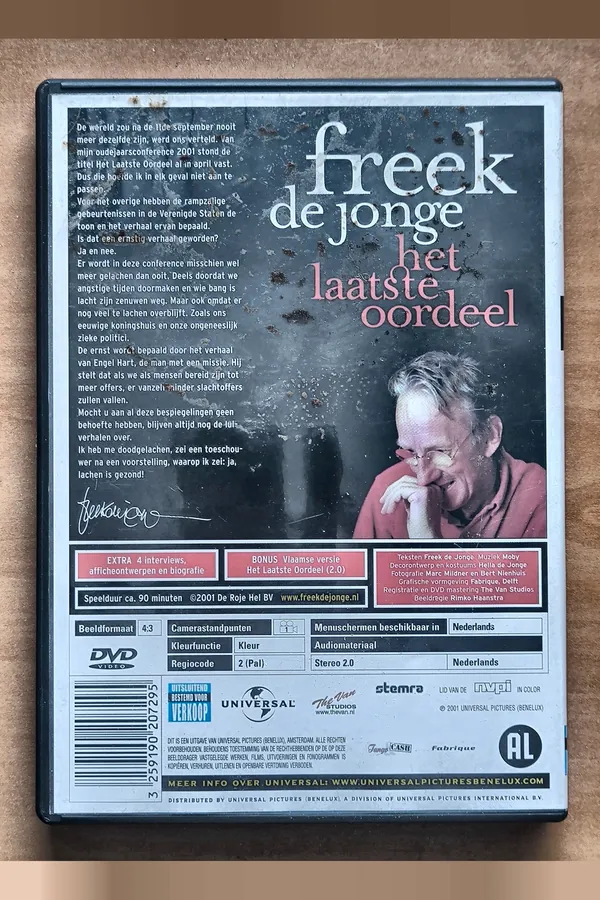 Freek de Jonge: Het laatste oordeel – achterkant
