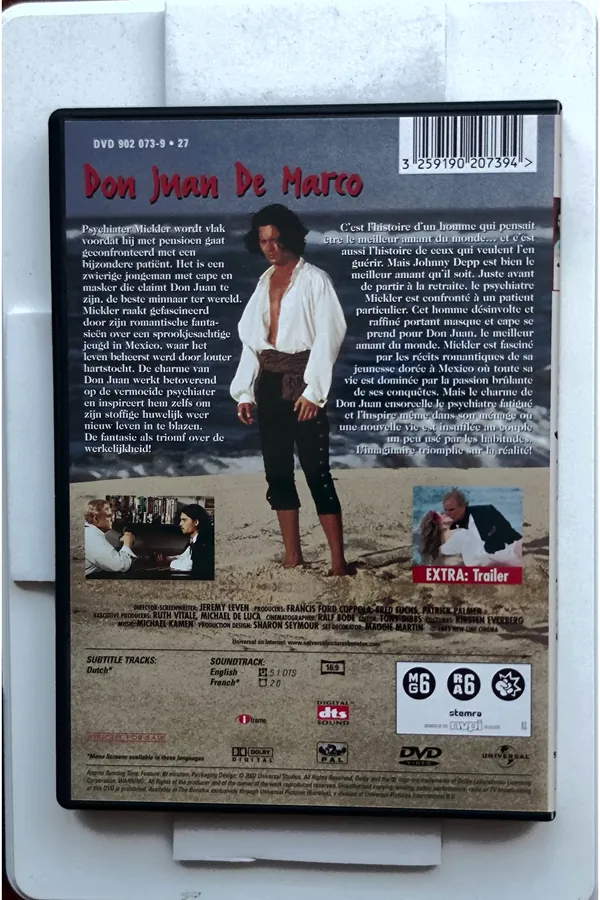 Don Juan DeMarco – achterkant