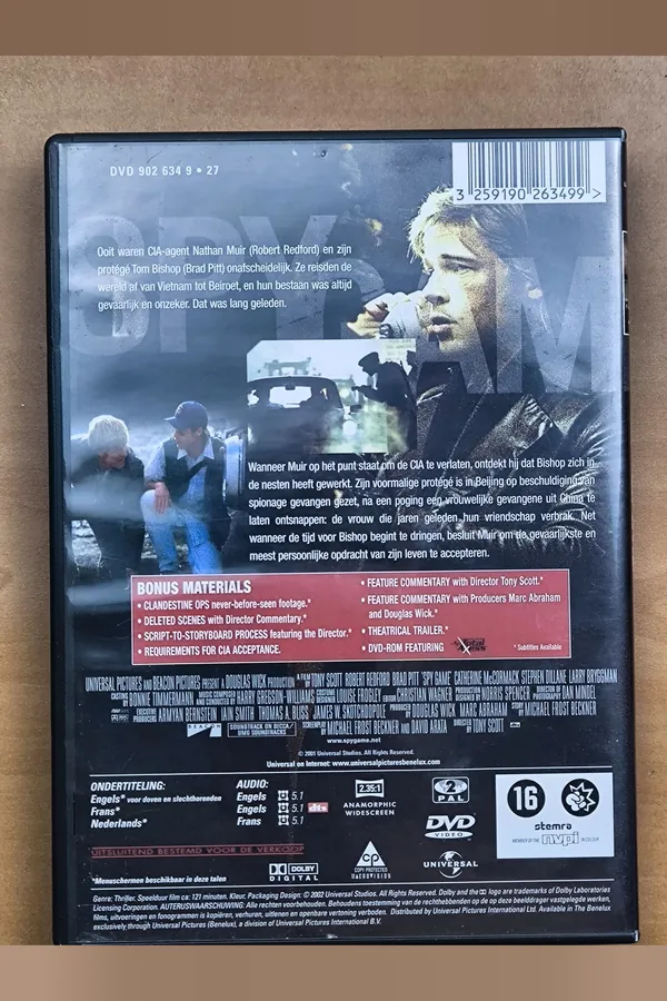 Spy Game – achterkant