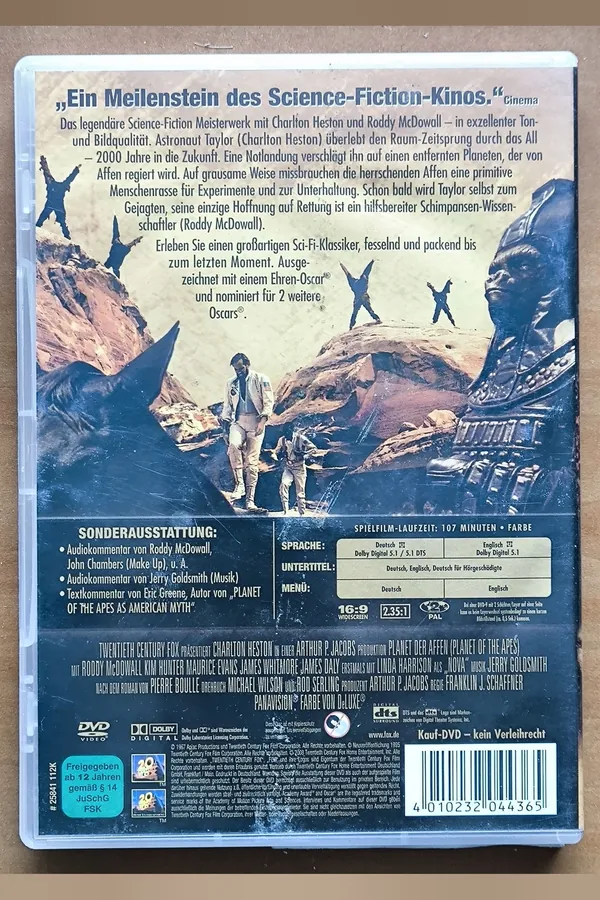 Planet of the Apes – achterkant