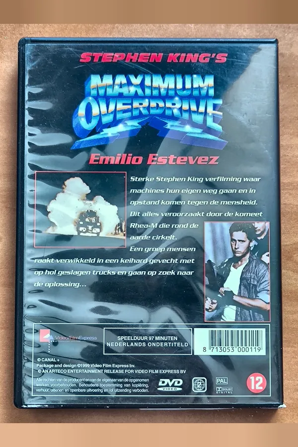 Maximum Overdrive – achterkant