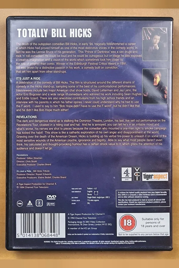 Totally Bill Hicks – achterkant