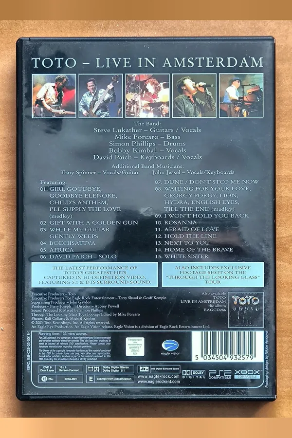 Toto: 25th Anniversary Live – achterkant