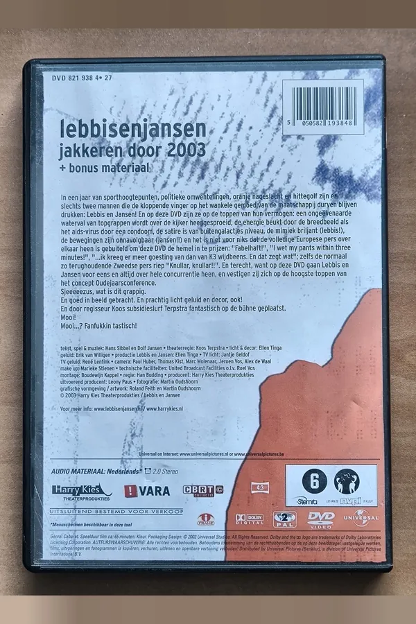 Lebbis en Jansen: Jakkeren door 2003 – achterkant
