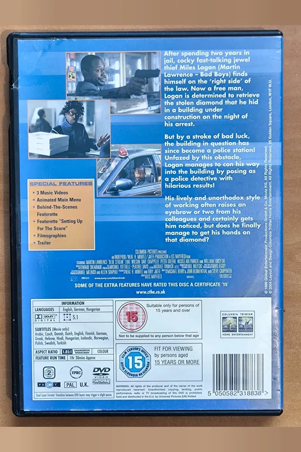 Blue Streak – achterkant