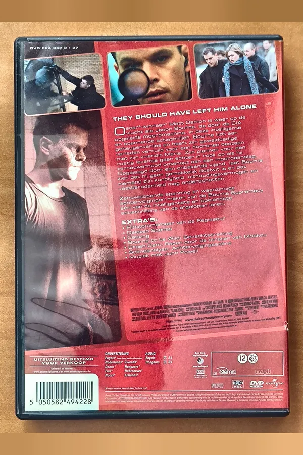 The Bourne Supremacy – achterkant