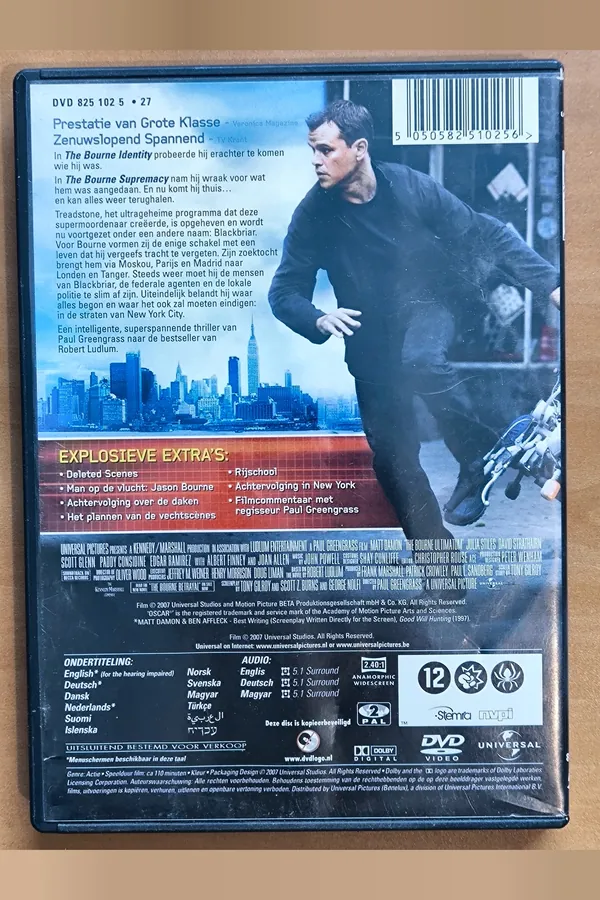 The Bourne Ultimatum – achterkant