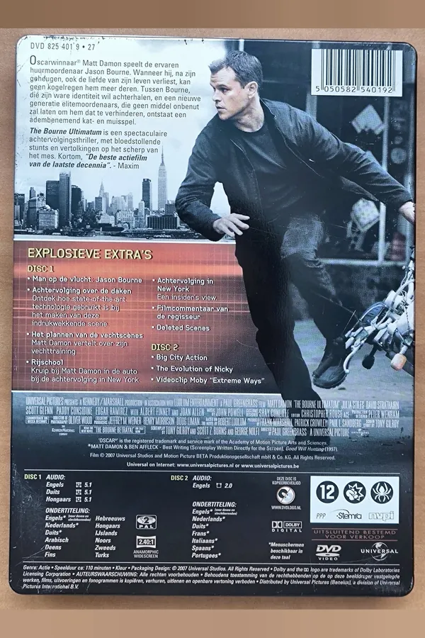 The Bourne Ultimatum – achterkant