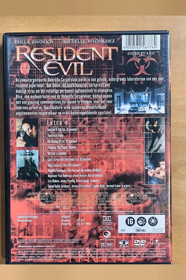Resident Evil – achterkant