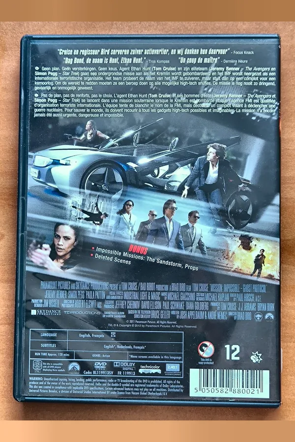 Mission: Impossible - Ghost Protocol – achterkant