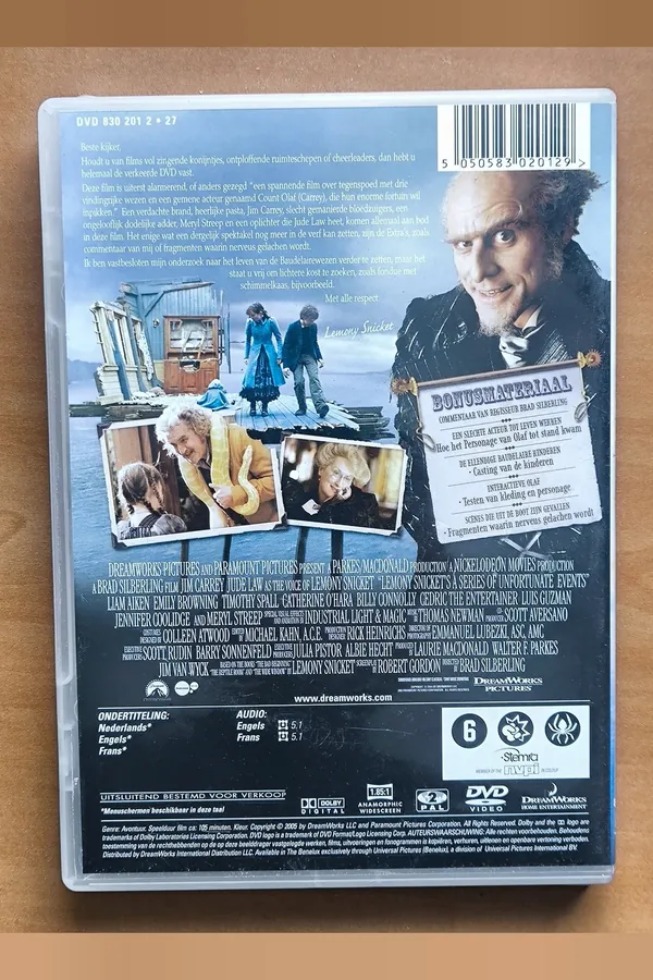 A Series of Unfortunate Events – achterkant