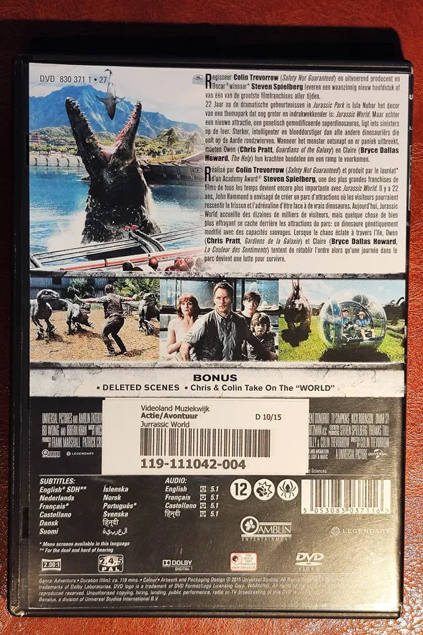 Jurassic World – achterkant