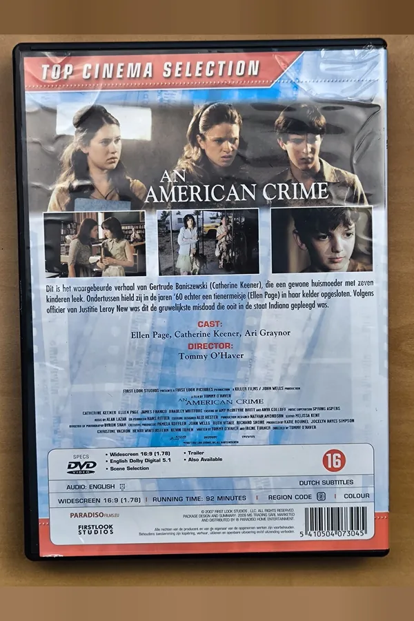 An American Crime – achterkant