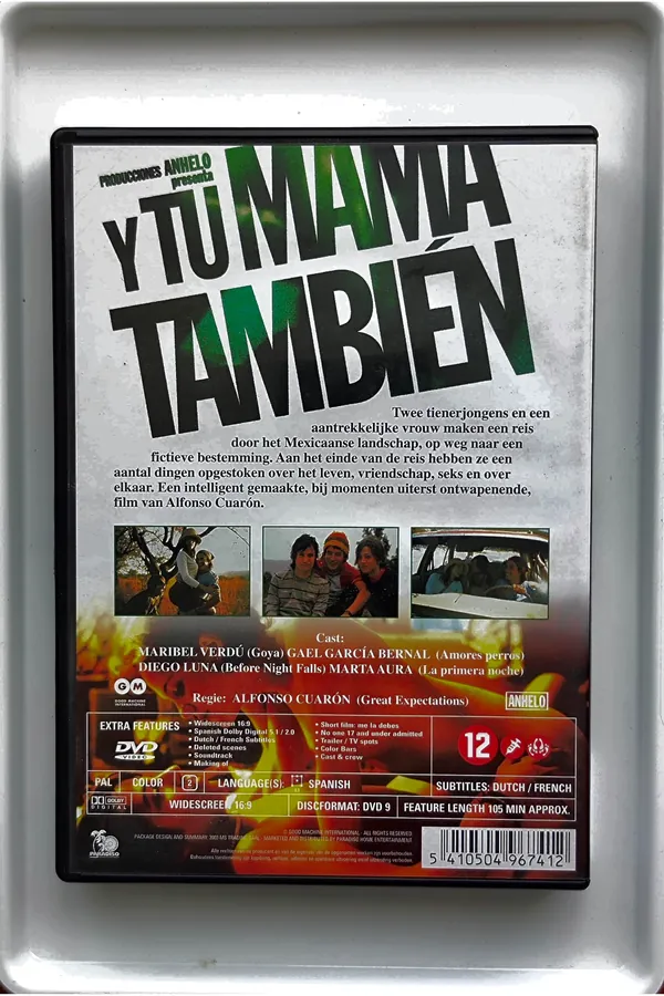 Y tu mamá también – achterkant