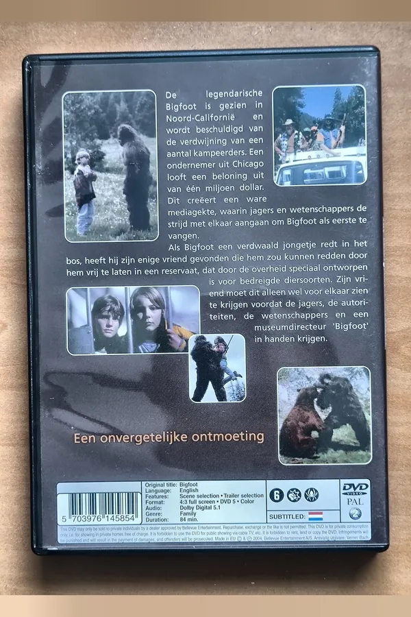 Bigfoot: The Unforgettable Encounter – achterkant