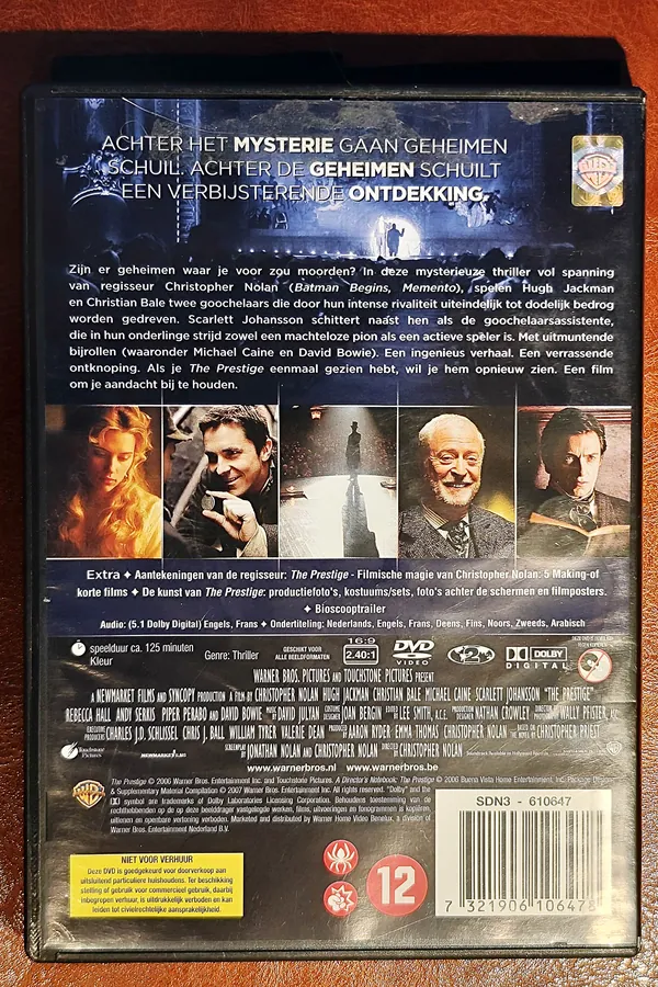 The Prestige – achterkant