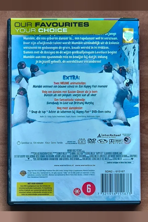 Happy Feet – achterkant