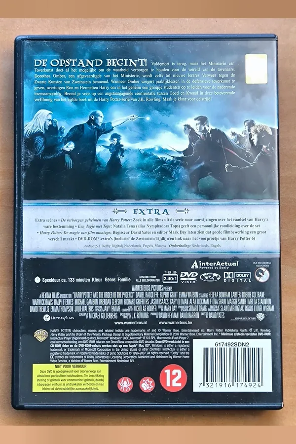 Harry Potter and the Order of the Phoenix – achterkant