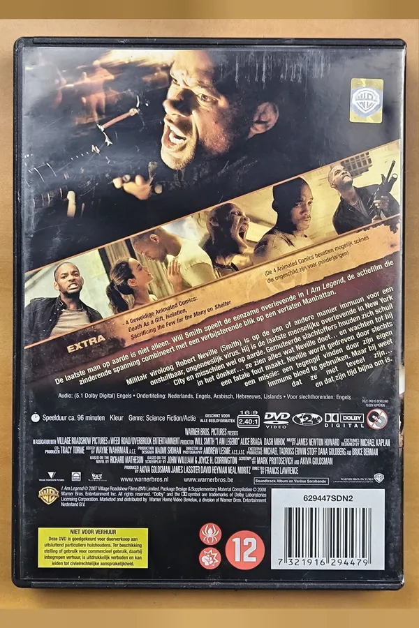 I Am Legend – achterkant