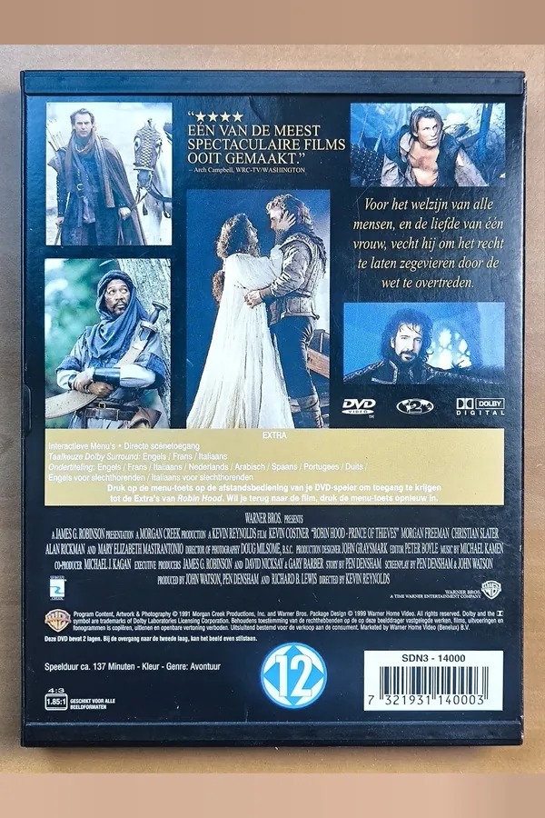 Robin Hood: Prince of Thieves – achterkant