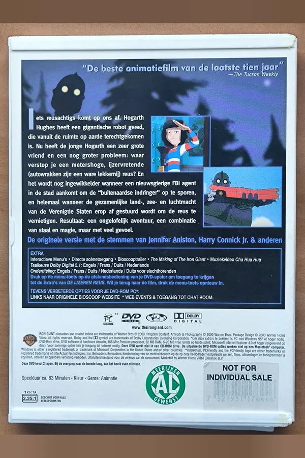 The Iron Giant – achterkant