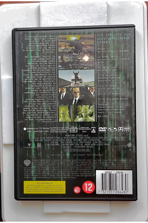 The Matrix Reloaded – achterkant