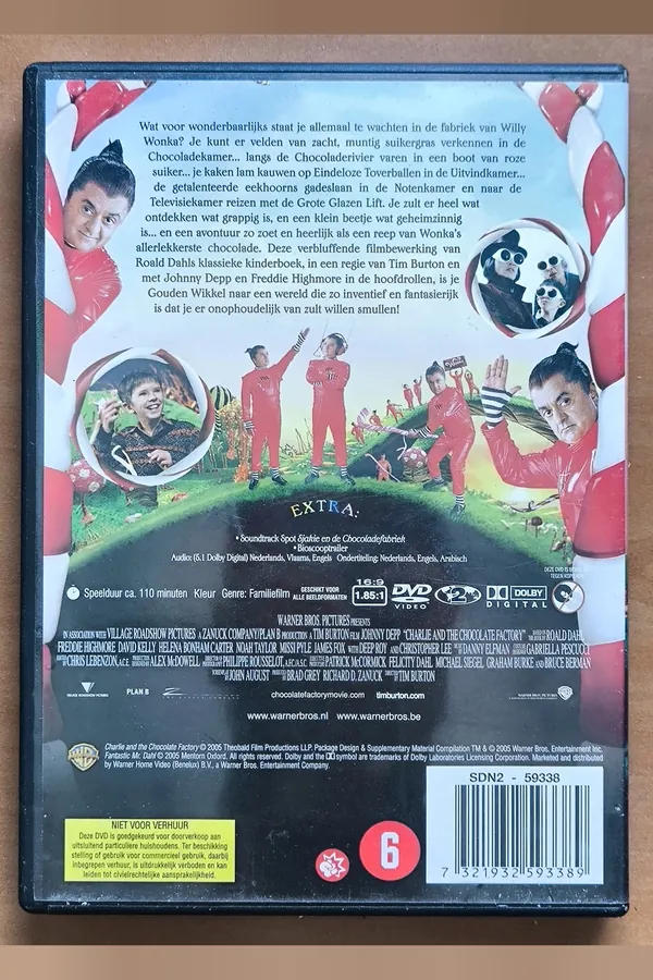 Charlie and the Chocolate Factory – achterkant
