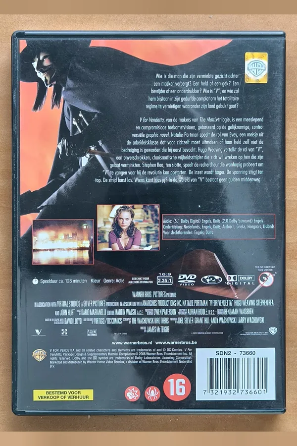 V for Vendetta – achterkant
