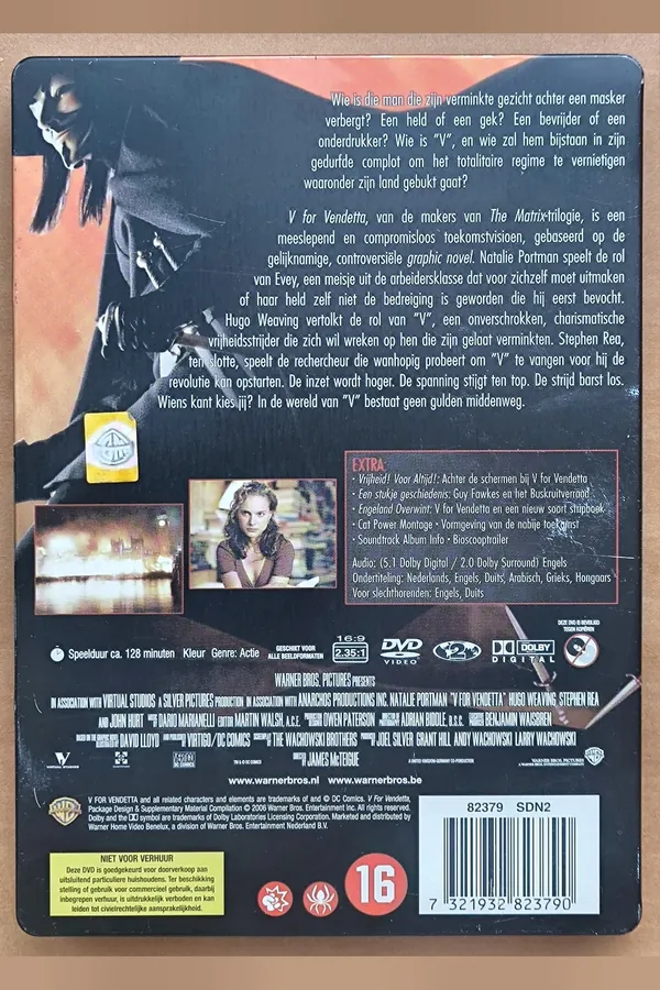 V for Vendetta – achterkant