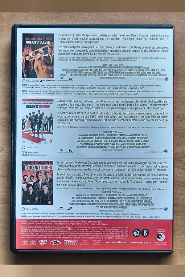 Ocean's Eleven / Ocean's Twelve / Ocean's Thirteen – achterkant