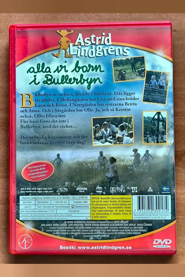 Alla vi barn i Bullerbyn – achterkant