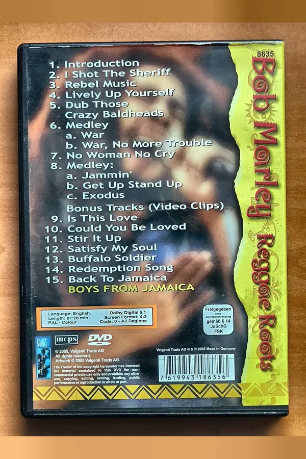 Bob Marley - Reggae Roots – achterkant