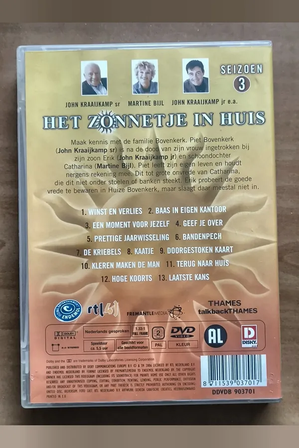 Het zonnetje in huis: Season 3 – achterkant