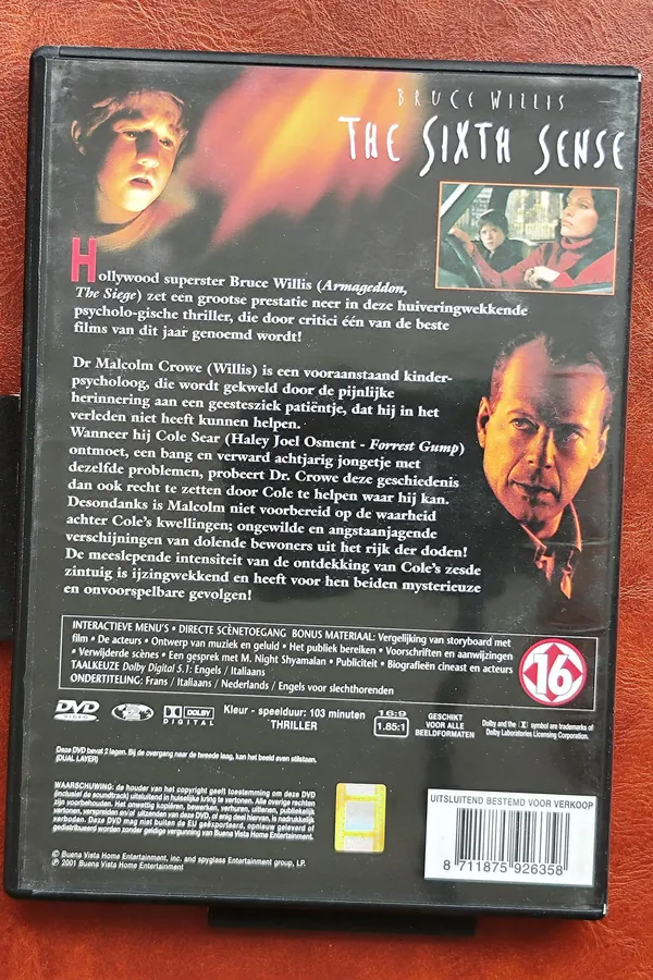 The Sixth Sense – achterkant